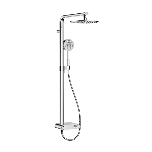 Shower Column 200mm Diameter Head European Style with Shelf