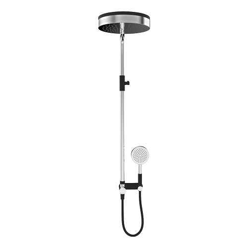 Shower Column 250mm Diameter Head Single Function Handset