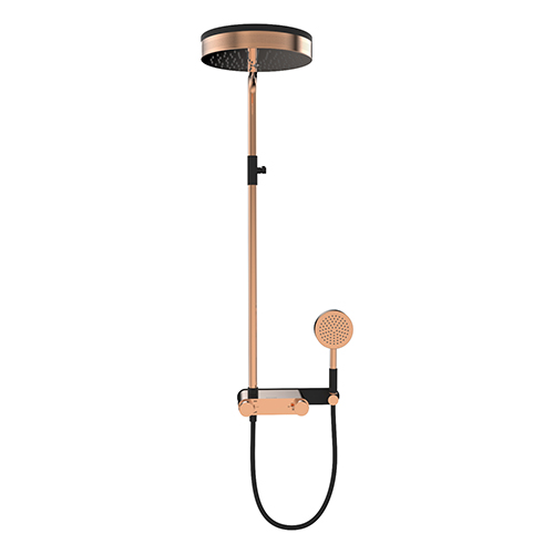 High End Rose Gold Thermostatic Brass Shower Column